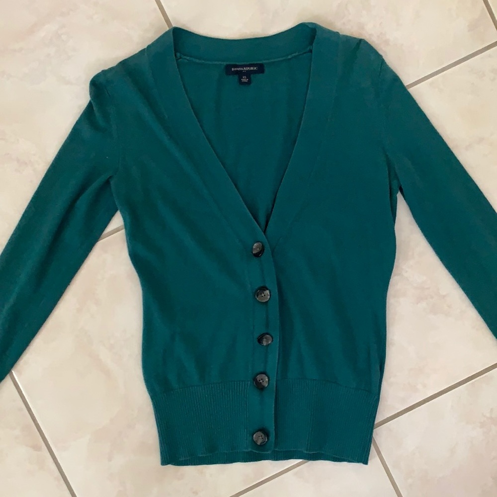 Forest green Banana Republic cardigan